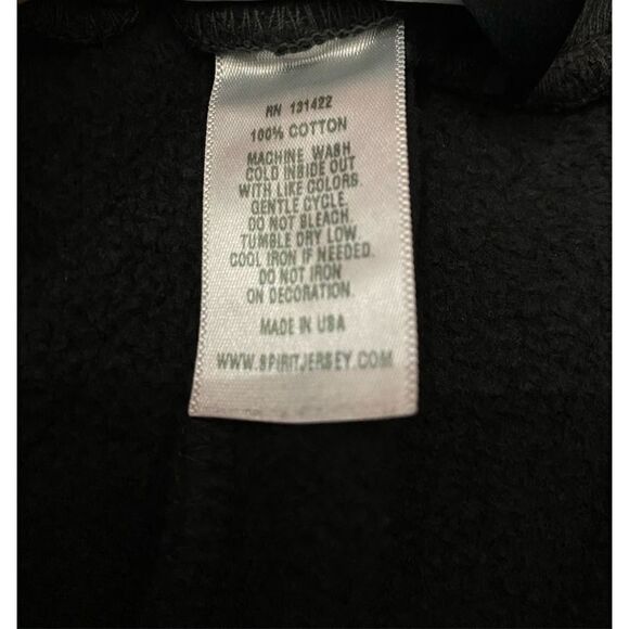 Spirit Jersey Black Mens Sweat Shorts Elastic Draw String Waist Sz Large - Picture 3 of 3